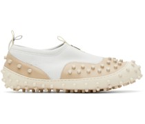 SSENSE Exclusive White & Beige 1000CHIODI Sneakers