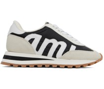 Black & Off-White Ami de Cœur Rush Sneakers