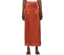 Orange Silk Coin Tacheng Skirt