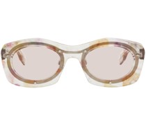 Multicolor Oval Sunglasses