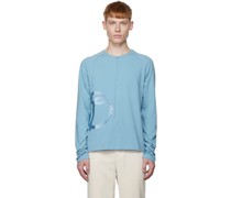 SSENSE Exclusive Blue Symbol Half-Zip T-Shirt