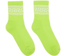 Green Greca Athletic Socks