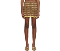 SSENSE Exclusive Brown & Yellow Graphic Miniskirt