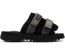 Black MOTO-SHELLab Sandals