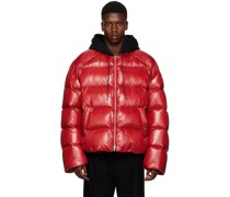 Red Coach Jumper Down Jacket