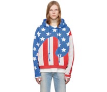 Blue & Red Graphic Hoodie