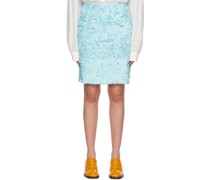 Blue Sequin Miniskirt