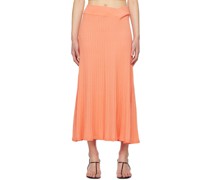 Orange Celeste Midi Skirt