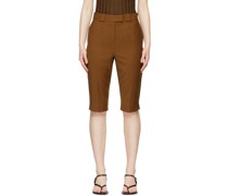 Brown Wool Shorts