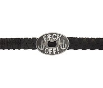 Black Patchwork Bike Tire Belt