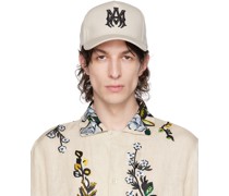 Beige Embroidered Cap
