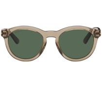 Brown Round-Frame Sunglasses