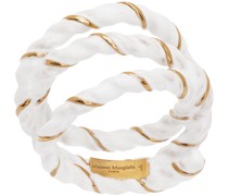 Gold & White Twisted Wire Ring