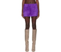 Purple Zip Miniskirt