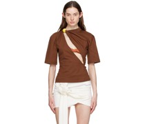 Brown 'Le T-Shirt Perola' T-Shirt