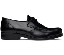 Black Button Loafers