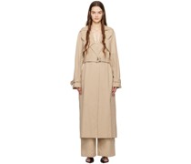 Beige Belted Trench Coat