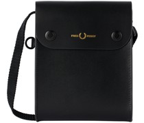 Black Burnished Leather Pouch