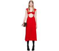 Red Baes Midi Dress