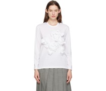 White Knotted Long Sleeve T-Shirt