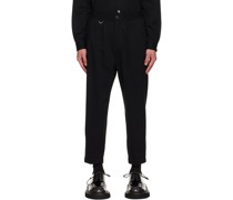 Black 1Tuck Trousers