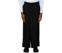 Black Lapped Trousers