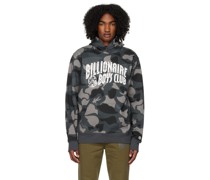 Black Camo Print Arch Hoodie
