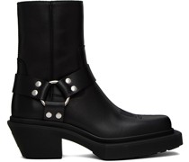 Black Neo Western Harness Boots