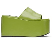 Green Blackout Vegan Platform Sandals