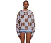 Blue & Brown Check Sweater