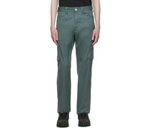 Blue Tapered Fit Cargo Pants