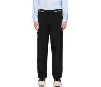 Black Raw Edge Trousers
