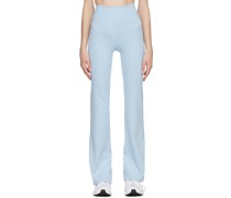 Blue Compressive Flare Leggings