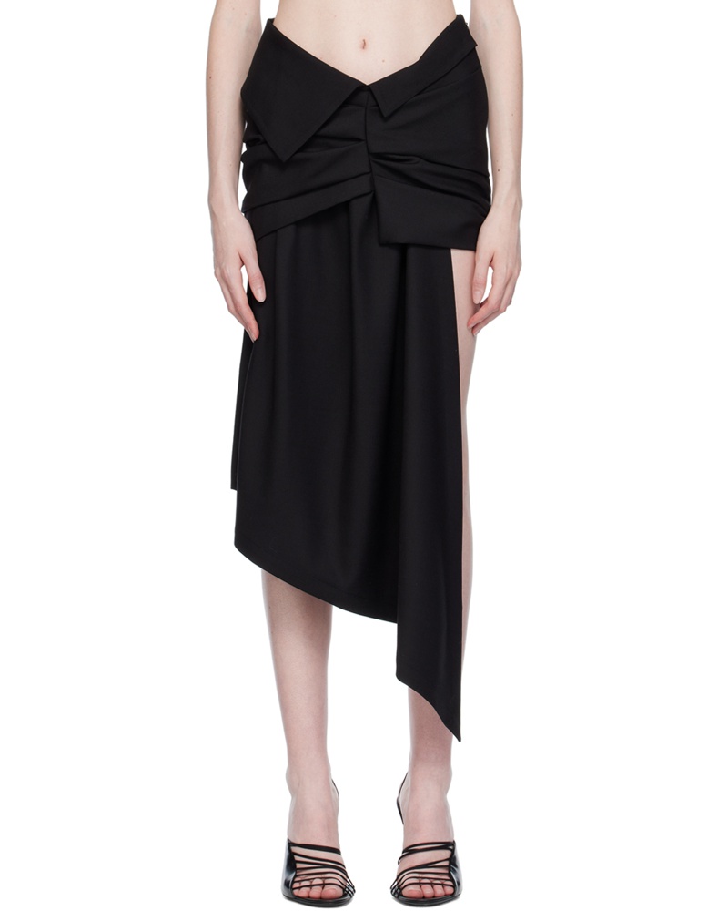 OFF-WHITE Damen Black Asymmetrical Miniskirt OFF-WHITE Damen Black Asymmetrical Miniskirt