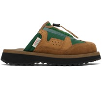 Brown & Green BOMA-ab Slip-On Loafers