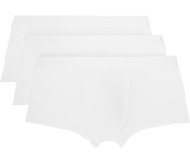 3-Pack White Trunk Boxers