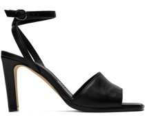 Black Araspe Heeled Sandals