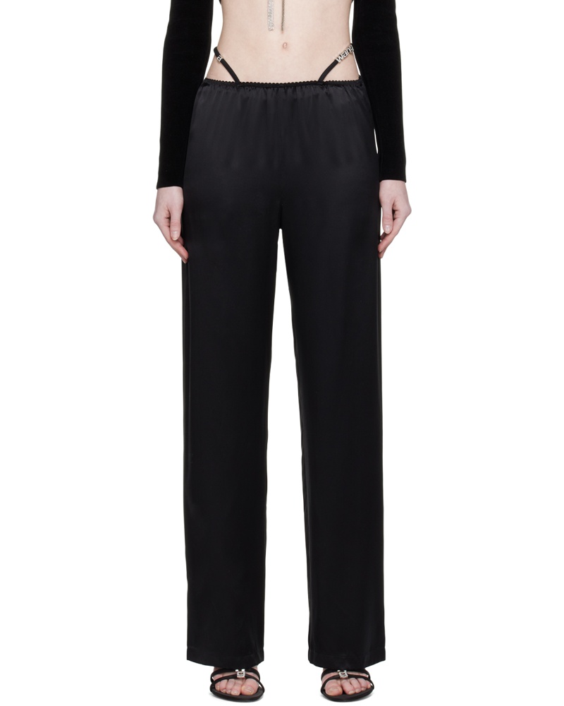 Alexander Wang Damen Black Crystal Thong Lounge Pants