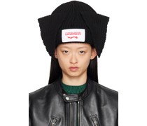 Black Floppy Ears Beanie