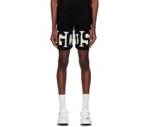 Black Jacquard Shorts