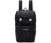 Black Outdoor Flap Backpack