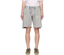 SSENSE Exclusive Levi's & Nike Edition Gray & Blue Overjogging Shorts