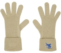 Beige Cashmere Blend Gloves