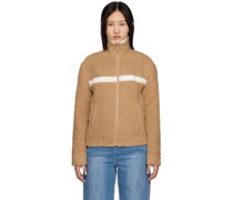 Brown Zip Up Track Jacket