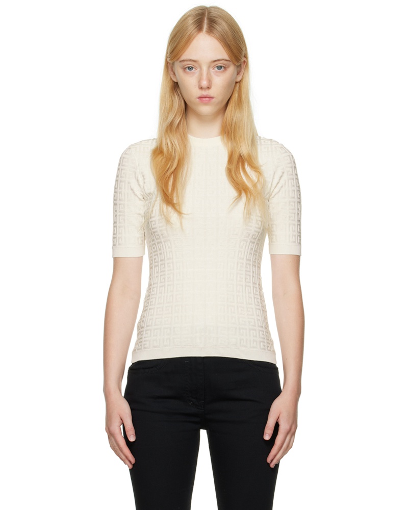 Givenchy Damen Off-White Monogram Sweater