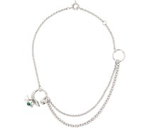 Silver Multi-Chain Charm Necklace
