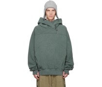 Gray Button Hoodie