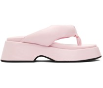 Pink Retro Thong Platform Sandals