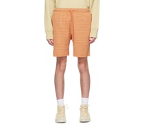 Orange Striped Shorts
