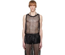 Black Sequin Tank Top
